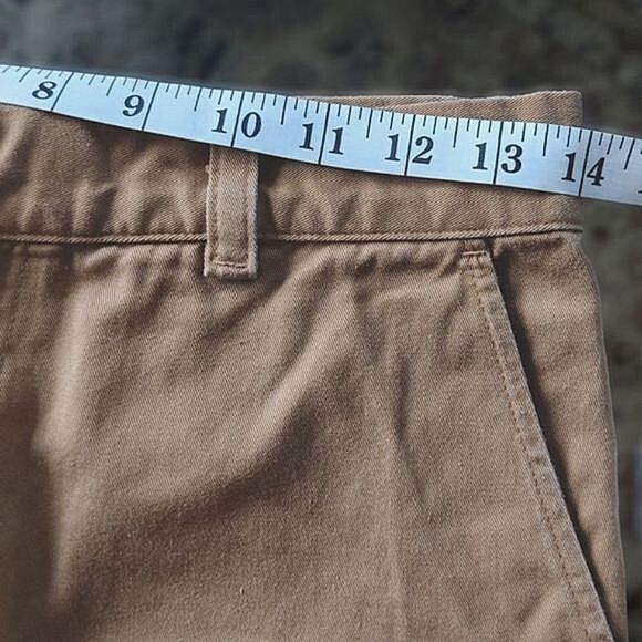 AA camel brown cotton twill Chino Shorts size 29 - Picture 7 of 9